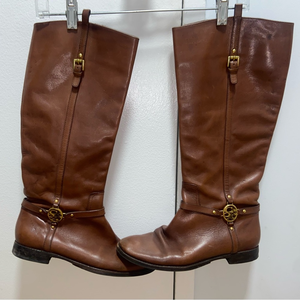 Coach Brown Leather Riding Boots